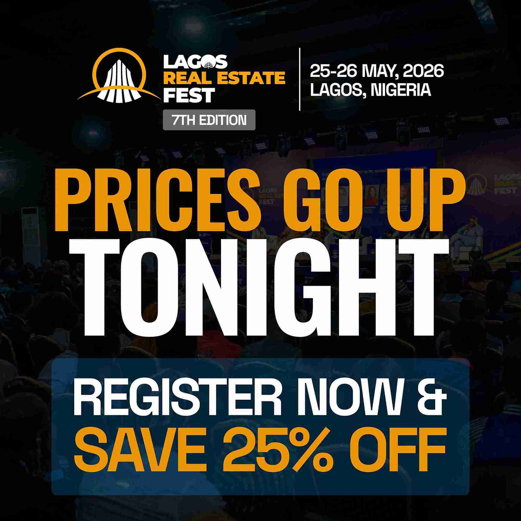 Prices going up on Tonight - Register now and save 25% off